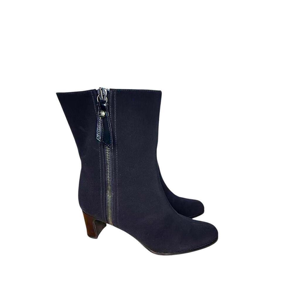 ****Stuart Weitzman Women’s Heel Ankle Boots 6M Black Side Zipper - Picture 2 of 7
